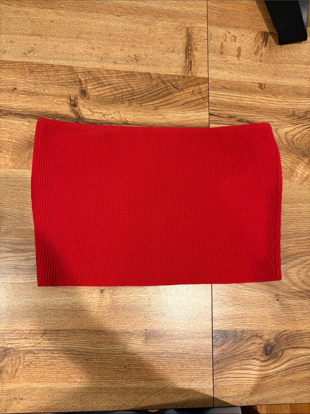 La Hearts Red Ribbed Tube Mini